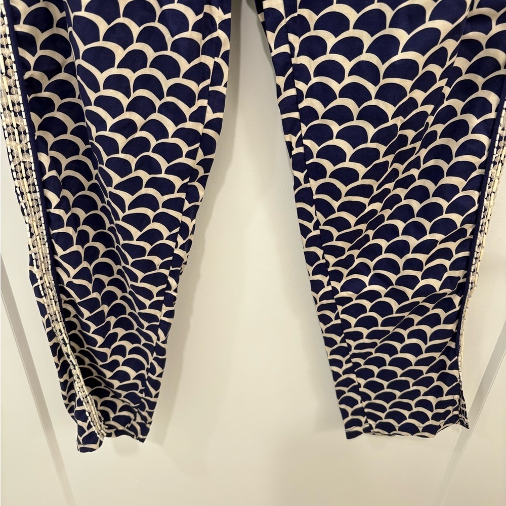 Anthropologie Beaded Joggers in Blue Scallop Motif Size XS - Picture 7 of 16